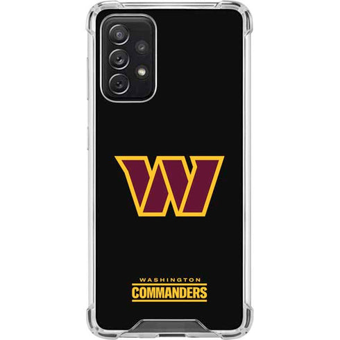 NFL Washington Commanders Black Background Galaxy A72 5G Clear Case